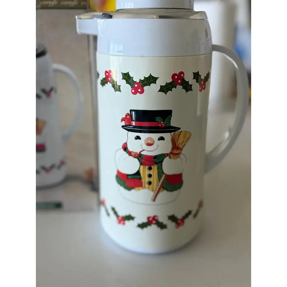 Vintage HomeTrends Snowman Holiday Thermal Carafe (1 Quart) With Box